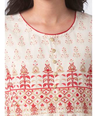 Nylangan Mirage Gray Side Panel Embroidered Kurta Dress 3