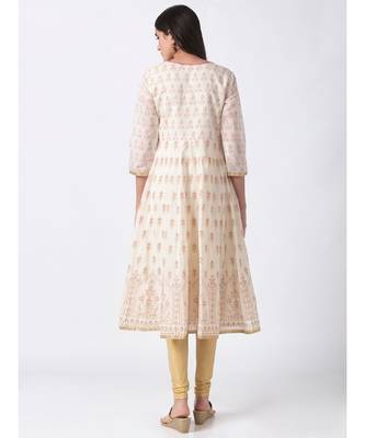 Nylangan Mirage Gray Side Panel Embroidered Kurta Dress 6
