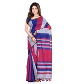 Grey printed cotton silk saree with blouse