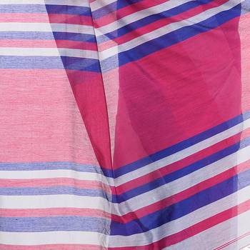 Grey printed cotton silk saree with blouse 4