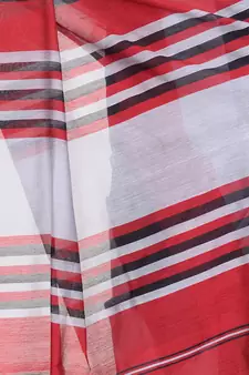 Black printed cotton silk saree with blouse
