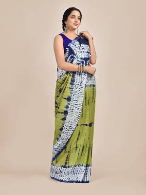 Multicolor printed pure cotton saree  2