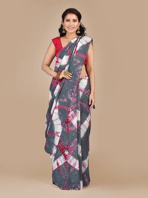 Multicolor printed pure cotton saree  1
