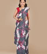 Multicolor printed pure cotton saree 