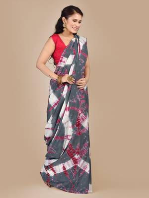 Multicolor printed pure cotton saree  2