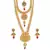 Gold Plated Long And Short Necklace Set For Women