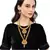 Gold Plated Long And Short Necklace Set For Women