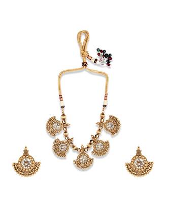 Gold Plated Designer necklaces with earings 1