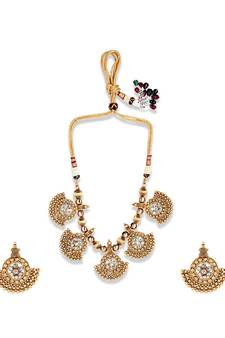Gold Plated Designer necklaces with earings