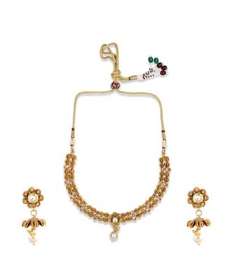 Gold Plated Designer necklaces with earings 2