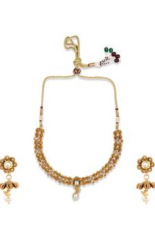 Gold Plated Designer necklaces with earings