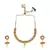 Gold Plated Designer necklaces with earings
