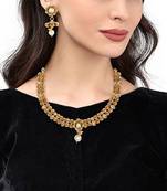 Gold Plated Designer necklaces with earings