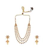 Gold Plated Designer necklaces with earings