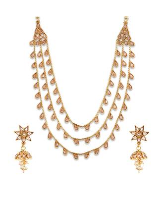Gold Plated Designer necklaces with earings 2