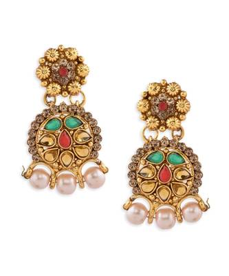 Gold Plated Stone Studded Traditional  Choker Set 4