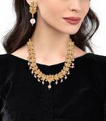 Gold Plated Designer Flower Necklace Set
