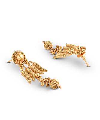 Gold Plated Traditional South Indian Necklace Set For Womens 5