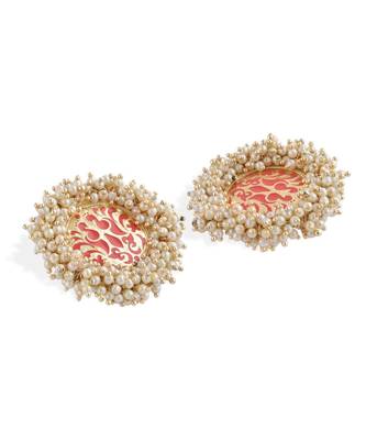 Gold Plated Polki Studs 2