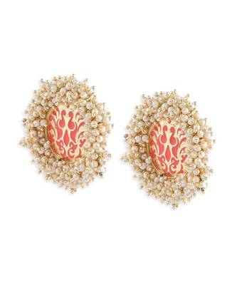 Gold Plated Polki Studs 3