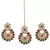 Multicolour Stone Studded Maang Tikka With Earring Set