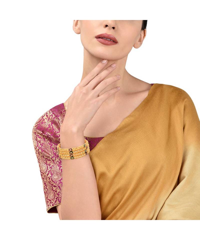Gold Plated Traditional Design Set Of 4 Bangles