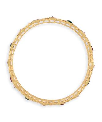 Gold Plated Stone Studded 4Pc Bangles 3