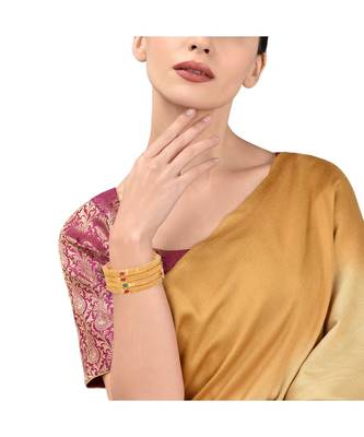 Gold Plated Ethnic Designer 4 Pc Bangles For Women 1