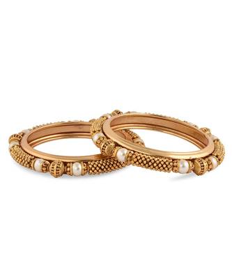 Gold Plated Traditional 2 Pc Bangles 1