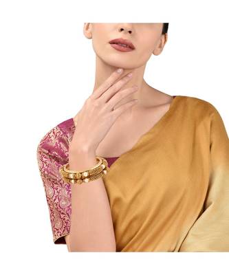 Gold Plated Traditional 2 Pc Bangles 4
