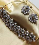 Designer Kundan Pearl Choker Jewelry Set