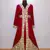 Maroon Moroccan Kaftan With Sun-proof hijab