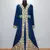 Navy blue Moroccan Kaftan With Sun-proof hijab