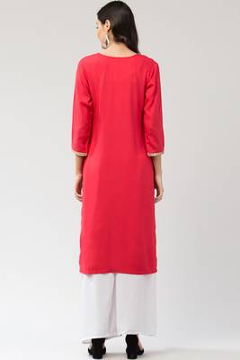 MRC Women's Rayon Embroidered Kurti 2