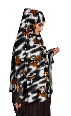 JSDC Festive Wear Floral Printed Stitched Spun Lycra Chaderi Hijab Without Sleeves 2