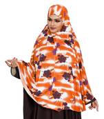 JSDC Floral Printed Stitched Spun Lycra Chaderi Hijab Without Sleeves
