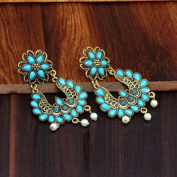 Turquoise danglers-drops 1