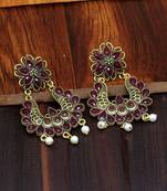 Maroon danglers-drops