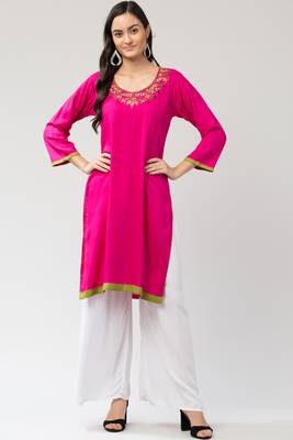 MRC Women's Neck Embroidered Kurti 1