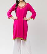 MRC Women's Neck Embroidered Kurti