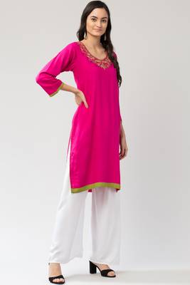 MRC Women's Neck Embroidered Kurti 4