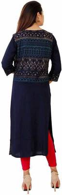 Attractive Woman Rayon Kurti with Jacket 2