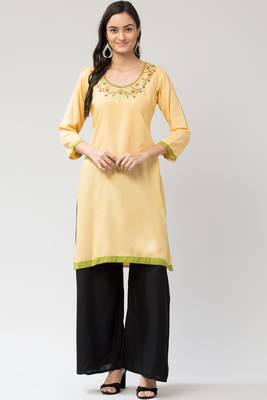 MRC Women's Neck Embroidered Kurti 1