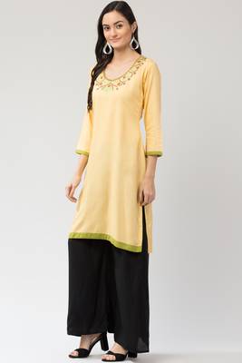 MRC Women's Neck Embroidered Kurti 3