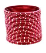 Maroon bangles-and-bracelets