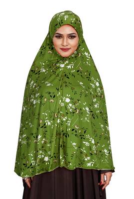 JSDC Floral Printed Stitched Spun Lycra Chaderi Hijab Without Sleeves 4