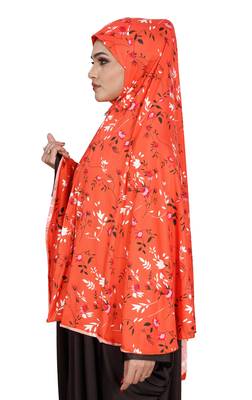 JSDC Floral Printed Stitched Spun Lycra Chaderi Hijab Without Sleeves 5