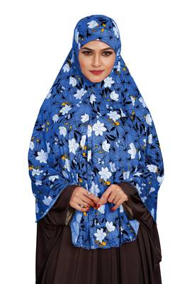 JSDC Namazi Wear Floral Printed Stitched Spun Lycra Chaderi Hijab Without Sleeves 1