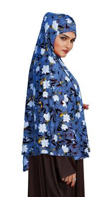 JSDC Namazi Wear Floral Printed Stitched Spun Lycra Chaderi Hijab Without Sleeves 5