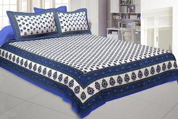 Texstylers Pure Cotton Jaipuri Print 200 TC Double Bedsheet With 2 Pillow Covers 1